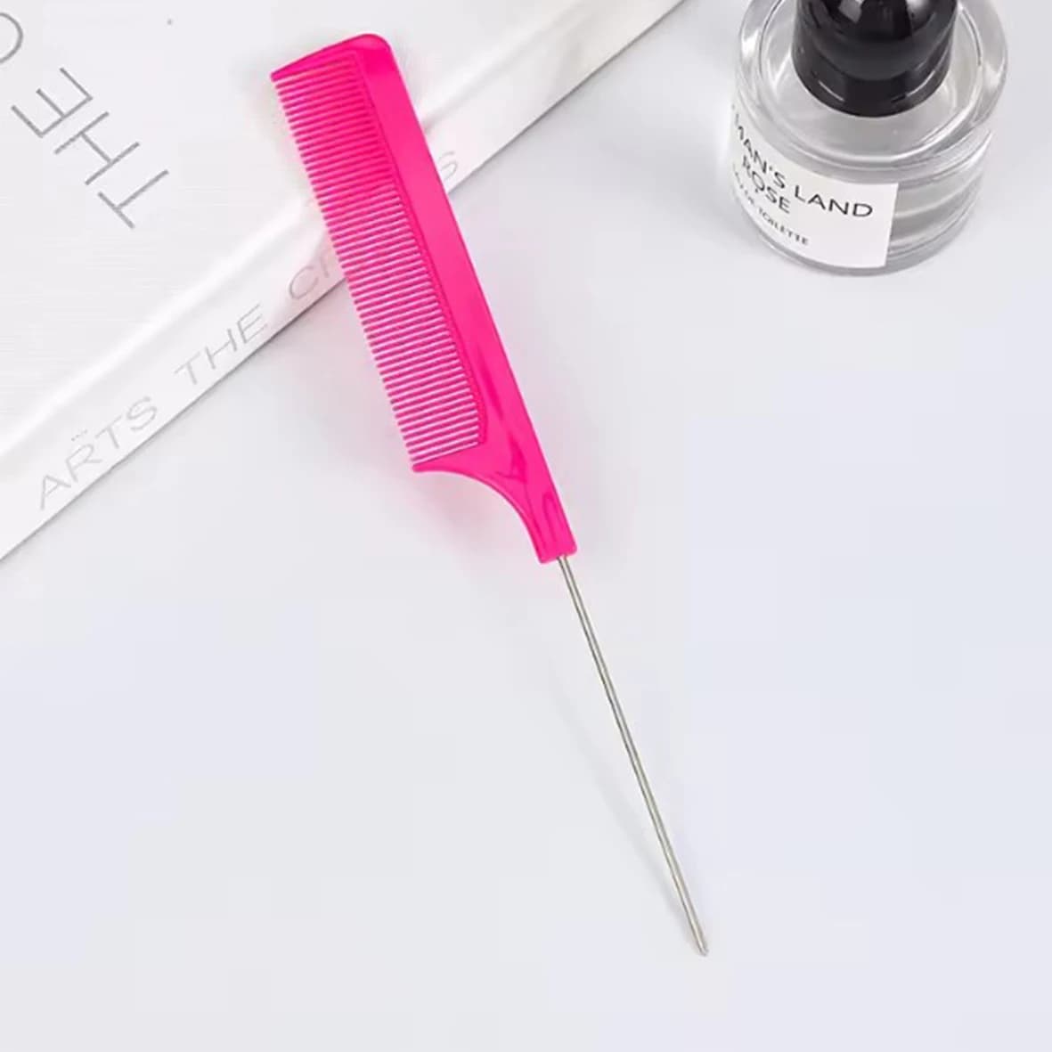 Peignes à queue professionnels en acier inoxydable pour salon de coiffure, outils de coiffage à dent