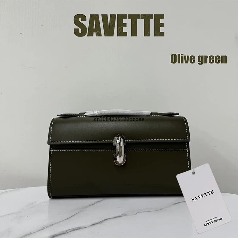 SAVETTE marque 2025 nouveau la symétrie Pochette en cuir véritable fourre-tout femmes Simple sac à m