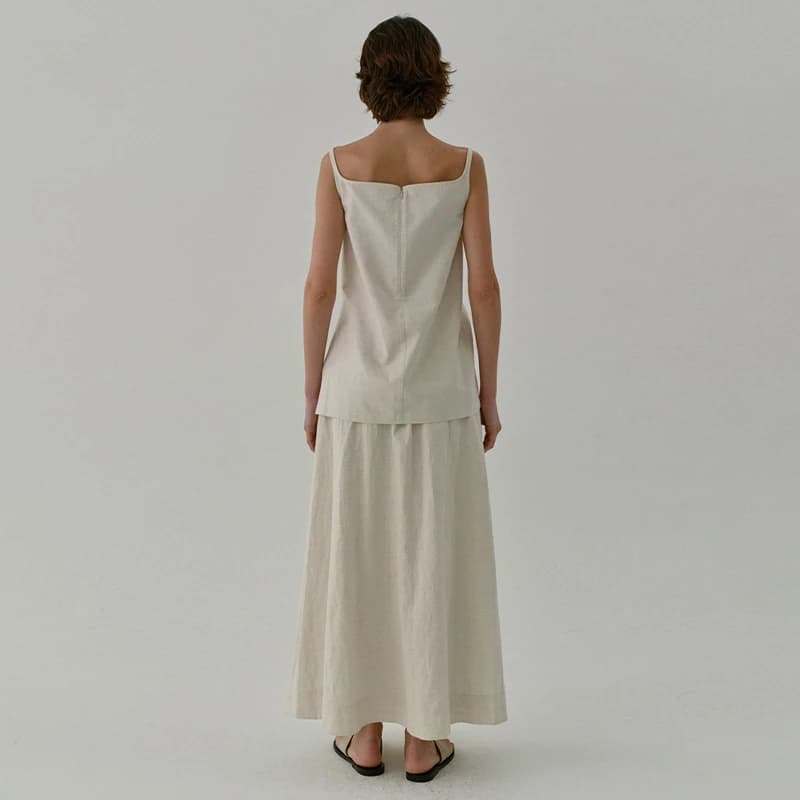 Jupe Chic en lin Vintage fendue sur le côté pour femmes, couleur unie, coton et lin, nouvelles jupes