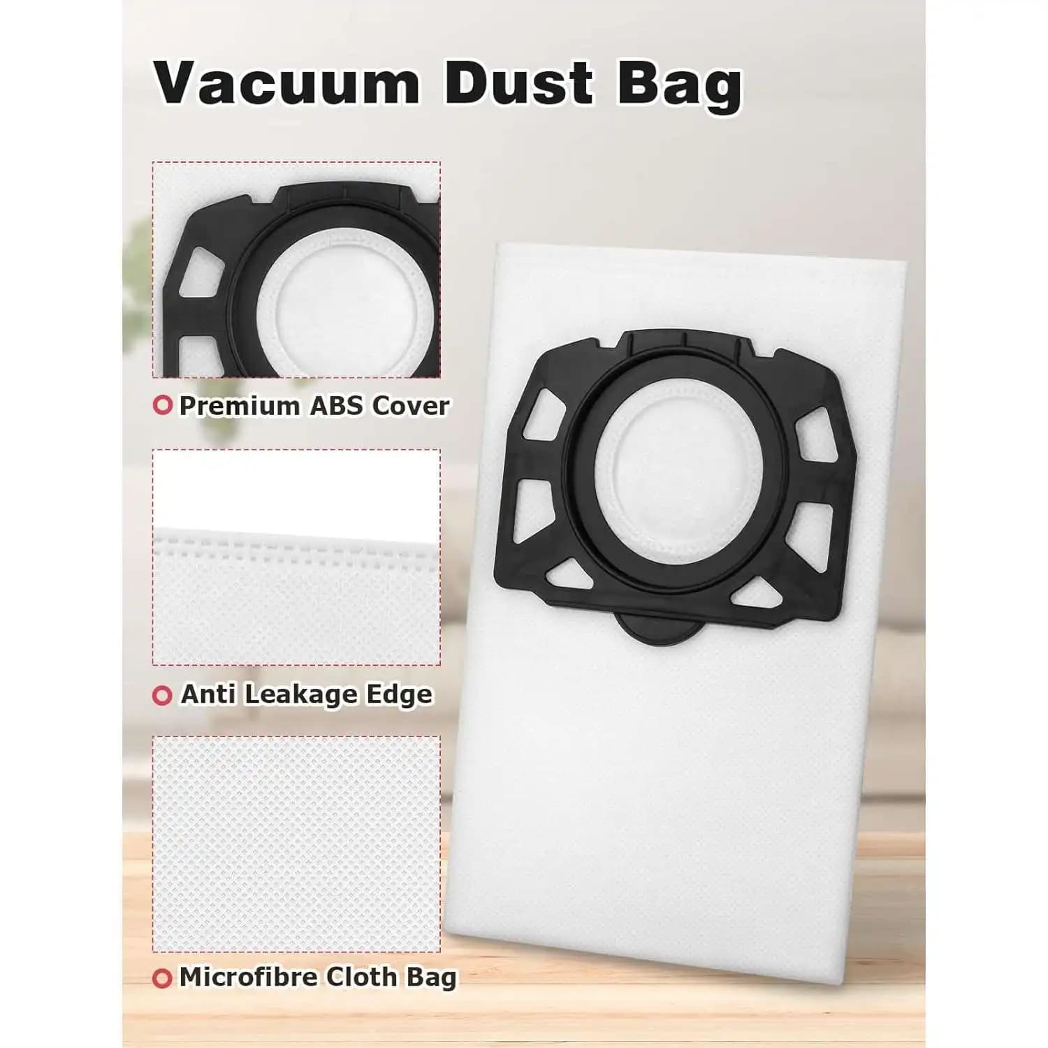 Sacs d'aspirateur compatibles avec Karcher WD2 Plus, WD 3, KWD 1, KWD 2, KWD 3, MV 3, SE 4001, SE 40
