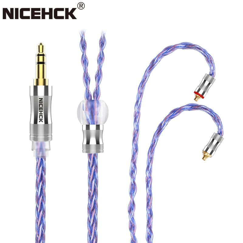 NICEHCK SpaceCloud phare 6N Litz plaqué argent OCC + 7N OCC mélange câble Coaxial pour écouteurs 3.5