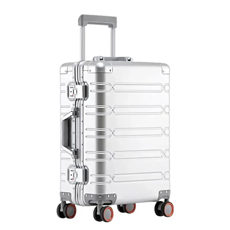 Valise à roulettes de grande capacité, sac de voyage en alliage d'aluminium et de magnésium, bagages
