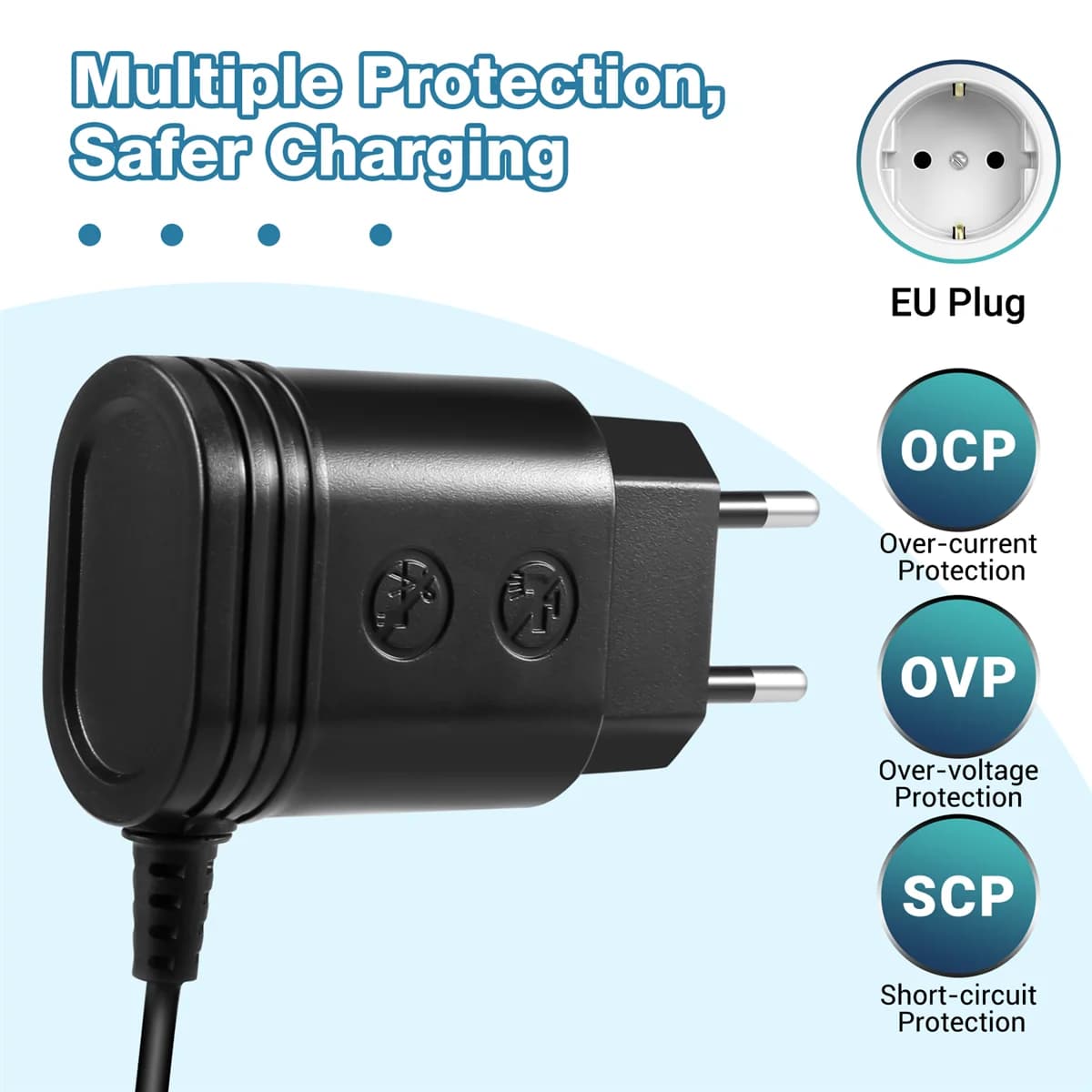 Chargeur adaptateur 15V pour rasoir Philips HQ8505, prise UE, 6070, 7310, 6090, 6071, 9020, 568