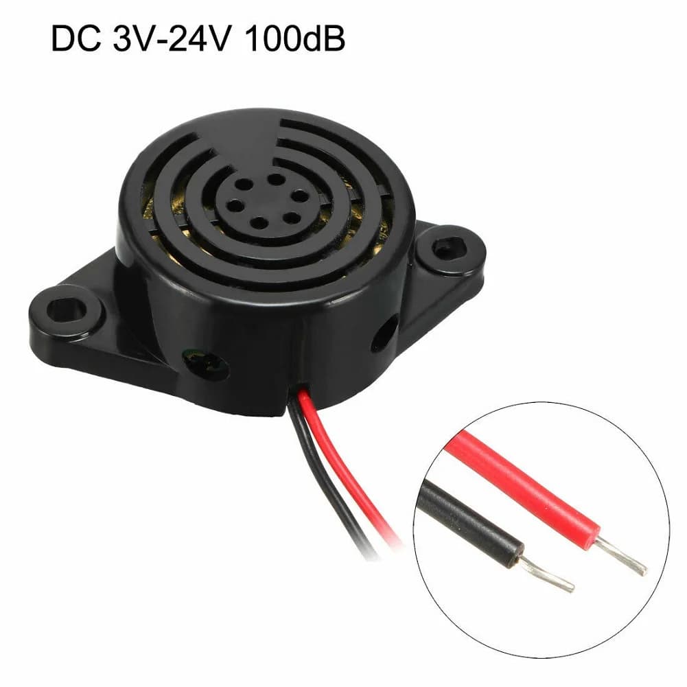1Pc alarme décibel élevé DC3V-24V 100dB sonore électronique bip ton alarme sonnerie son continu pour