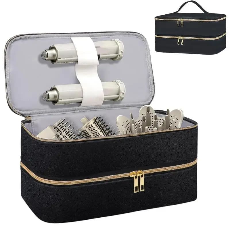 Étui pour sèche-cheveux imperméable à double couche, sac de voyage portable de grande capacité pour 