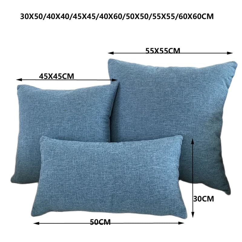 Housse de coussin de canapé solide 30X50/40X4045X45/40X60/50X50/55X55/60X60, housse de coussin confo