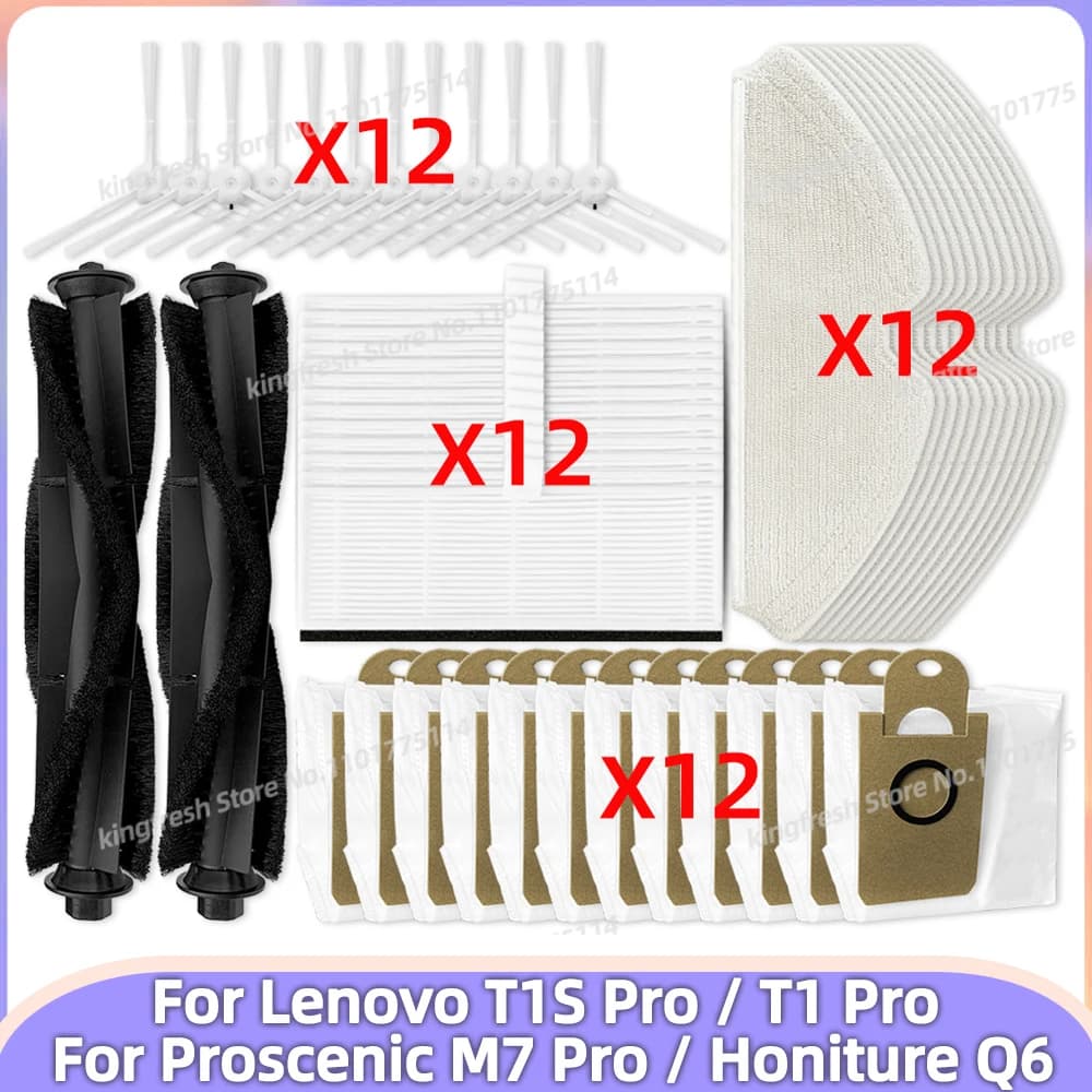 Compatible avec Lenovo T1S Pro / T1 Pro / Proscenic M7 Pro / Honiture Q6Pièces de Rechange Accessoir