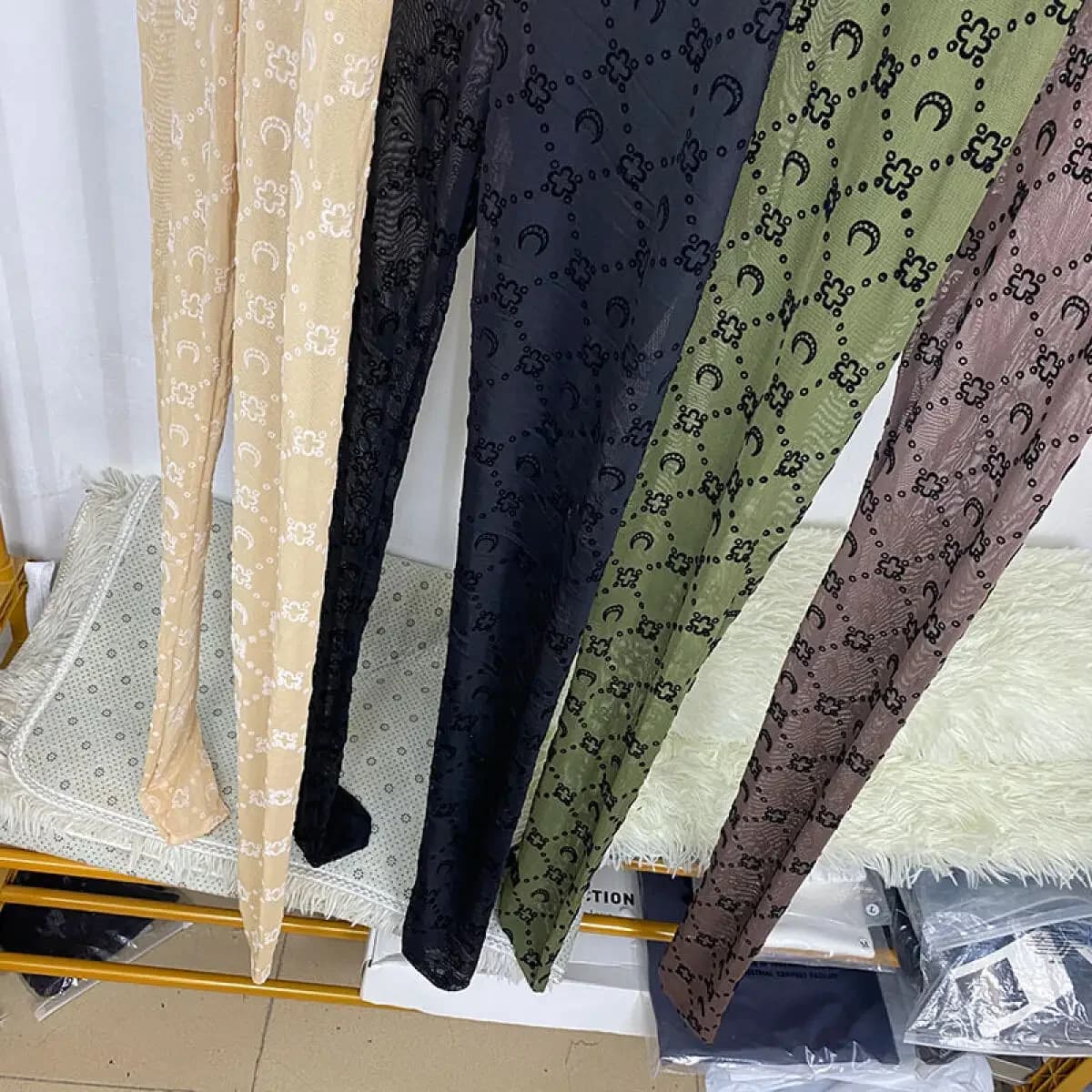 Ensemble deux pièces chemise à manches longues et pantalon pour femme, style coréen rétro, imprimé v