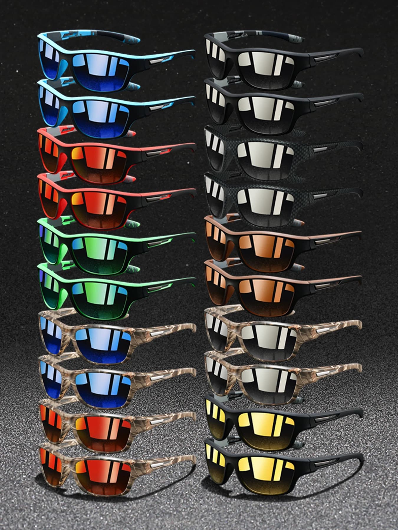 20 Paires de Lunettes de Soleil Tendance Vintage pour Hommes et Femmes, Idéales pour la Conduite, la