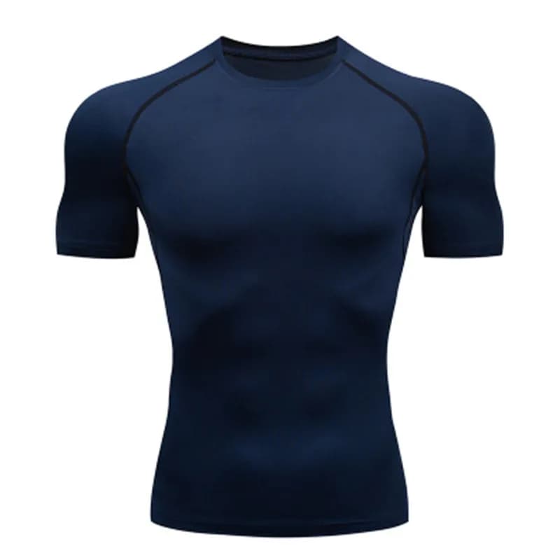 T-shirt de compression élastique respirant pour homme, haut serré, sweat-shirt de course, jogging, s