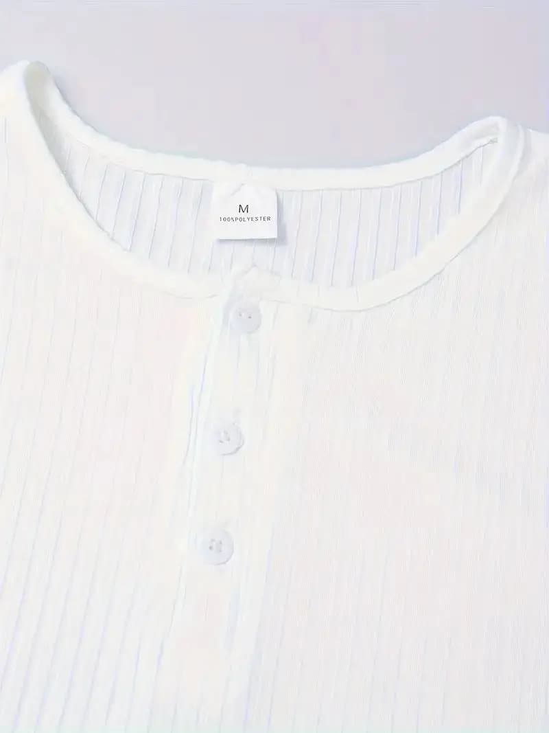 Automne hommes sans col boutonnage Henry petit haut Fitness haute Stretch Base chemise couleur unie 