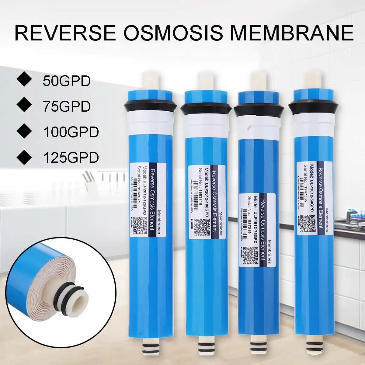 Maison cuisine osmose inverse RO Membrane remplacement système d'eau filtre purificateur eau potable