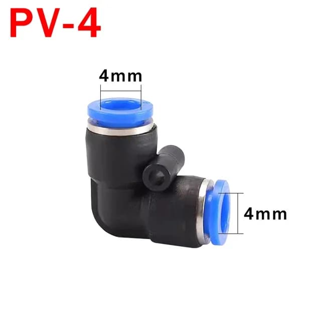 Jeu de connecteurs rapides PV (10/50 pièces) - Coude à 90 degrés, plastique, 4 mm/6 mm/8 mm/10 mm, p