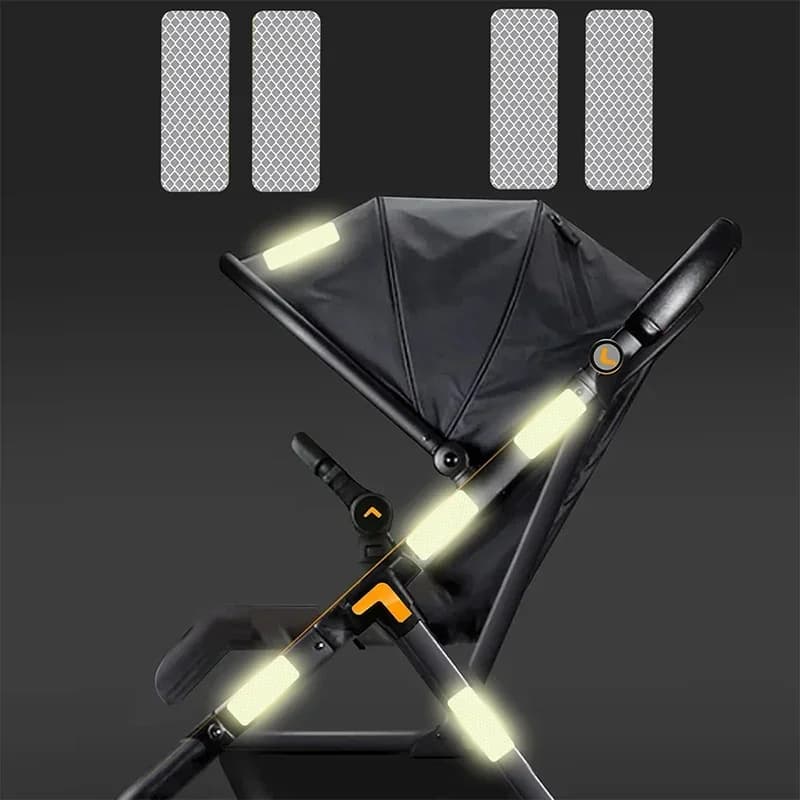 Patch réfléchissant Anti-collision de nuit étanche, 10 pièces, accessoires de poussette multifonctio