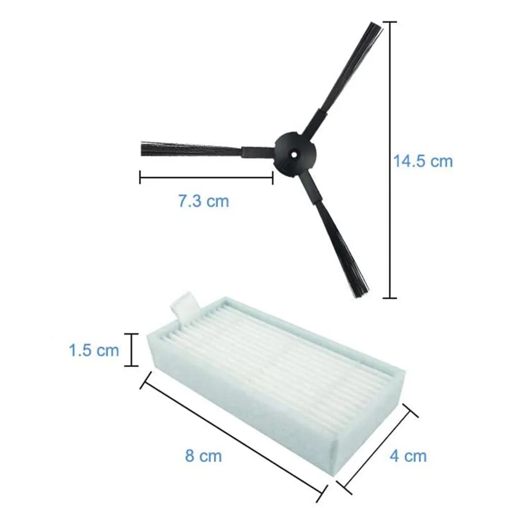Kit d'accessoires pour aspirateur ILIFE ZACO V3 V3s V5 V5s V5s Pro, filtre brosse latérale, pré-filt