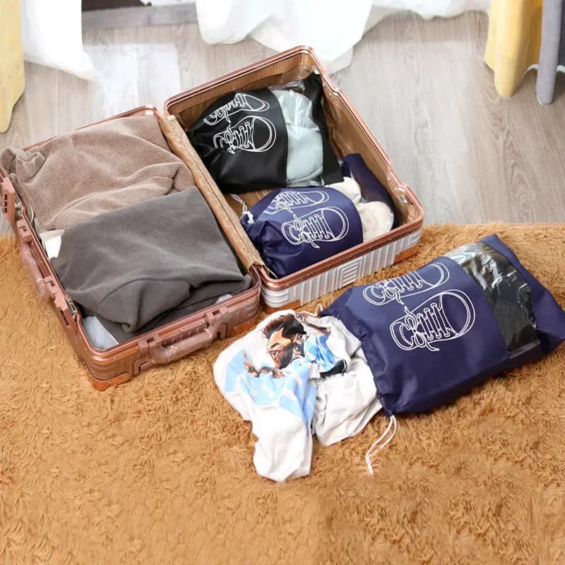 Sac de rangement pour chaussures en tissu non tissé épaissi, grande capacité, étanche à l'humidité, 