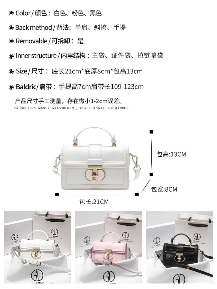 Sacs de créateurs de luxe avec cuir imprimé Alligator de haute qualité et sac à bandoulière Portable