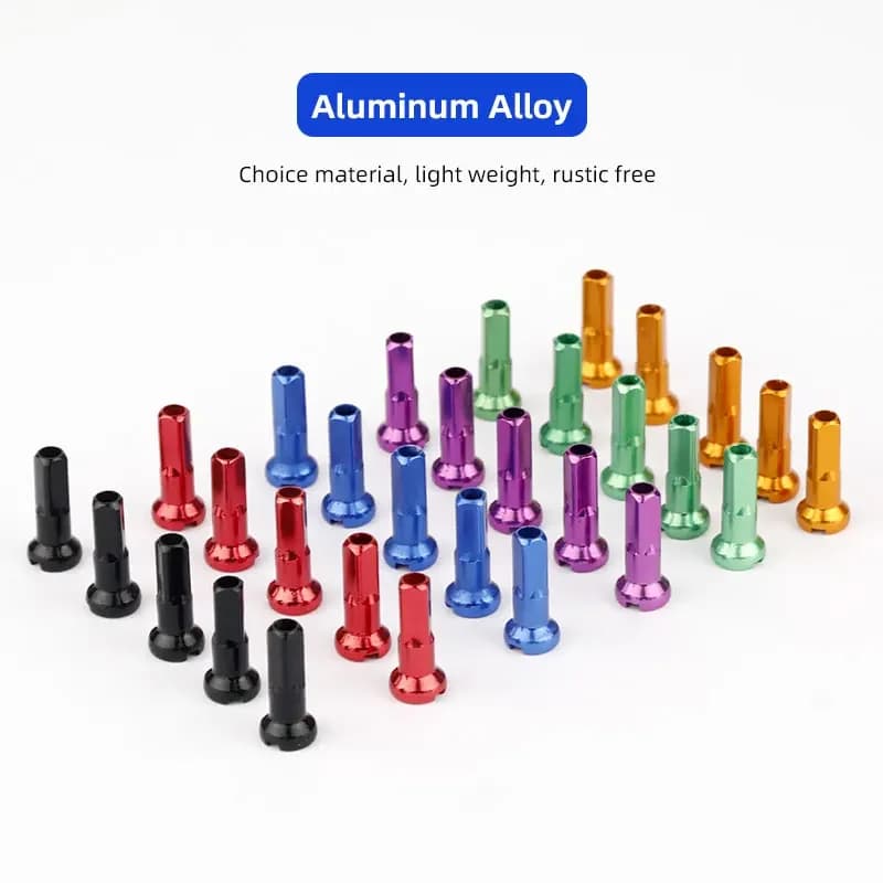 50/20 pièces écrous à rayons en alliage d'aluminium anodisé usiné CNC 14G 14mm bouchons de roue de v