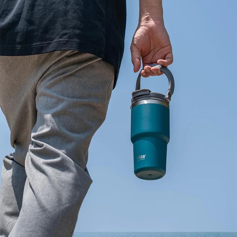 Tyeso tasse à café bouteille Thermos en acier inoxydable Double couche isolation tasse de voyage fro