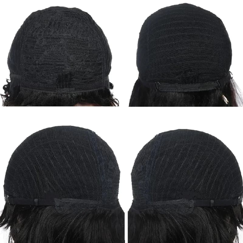 Perruque pixie à 150% de densité, 6 pouces, couleur brun/99j/noir naturel, coupe pixie, perruque fab