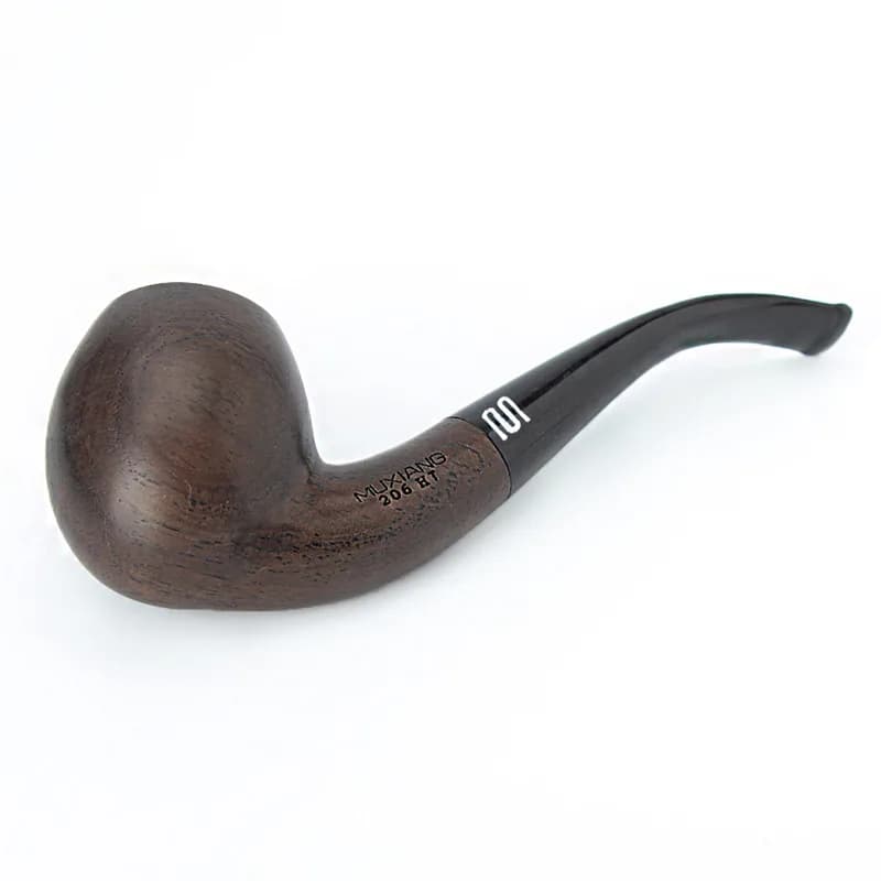 Ensemble de fumeur en bois d'ébène de haute qualité Muxiang, pipes noires faites à la main, pipe à t