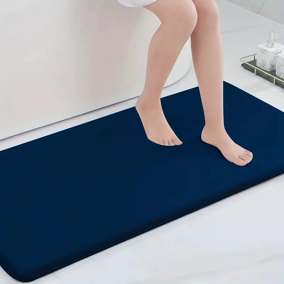 Tapis de sol antidérapant pour salle de bain, grande taille, absorbant l'eau, pour baignoire, décora