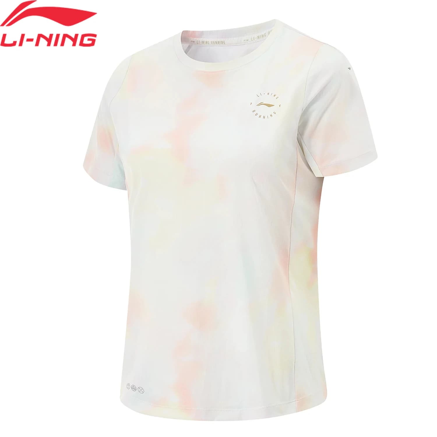 Li-Ning T-shirt de sport pour femme, coupe régulière, 100% polyester, respirant, réfléchissant, à ma