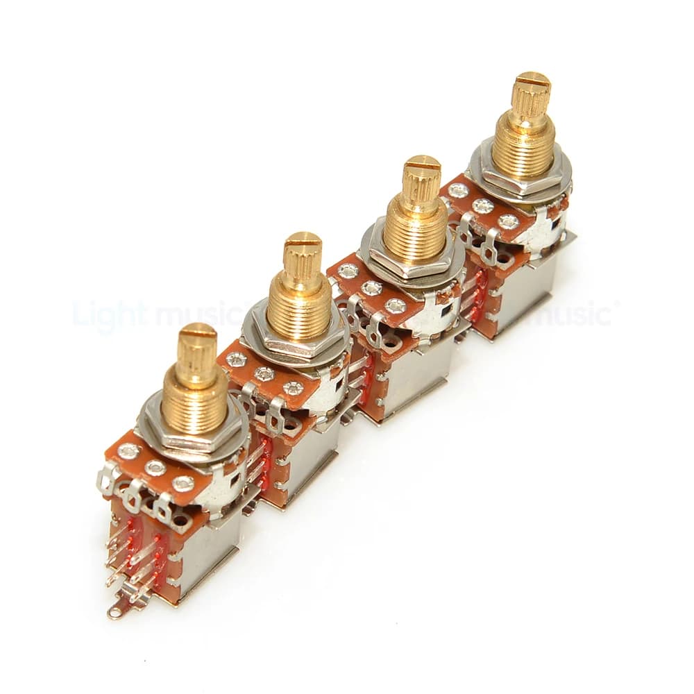 Potentiomètre de guitare Push Pull A250K B250K A500K B500K 18mm, 1 pièce, arbre en laiton, Pot de co