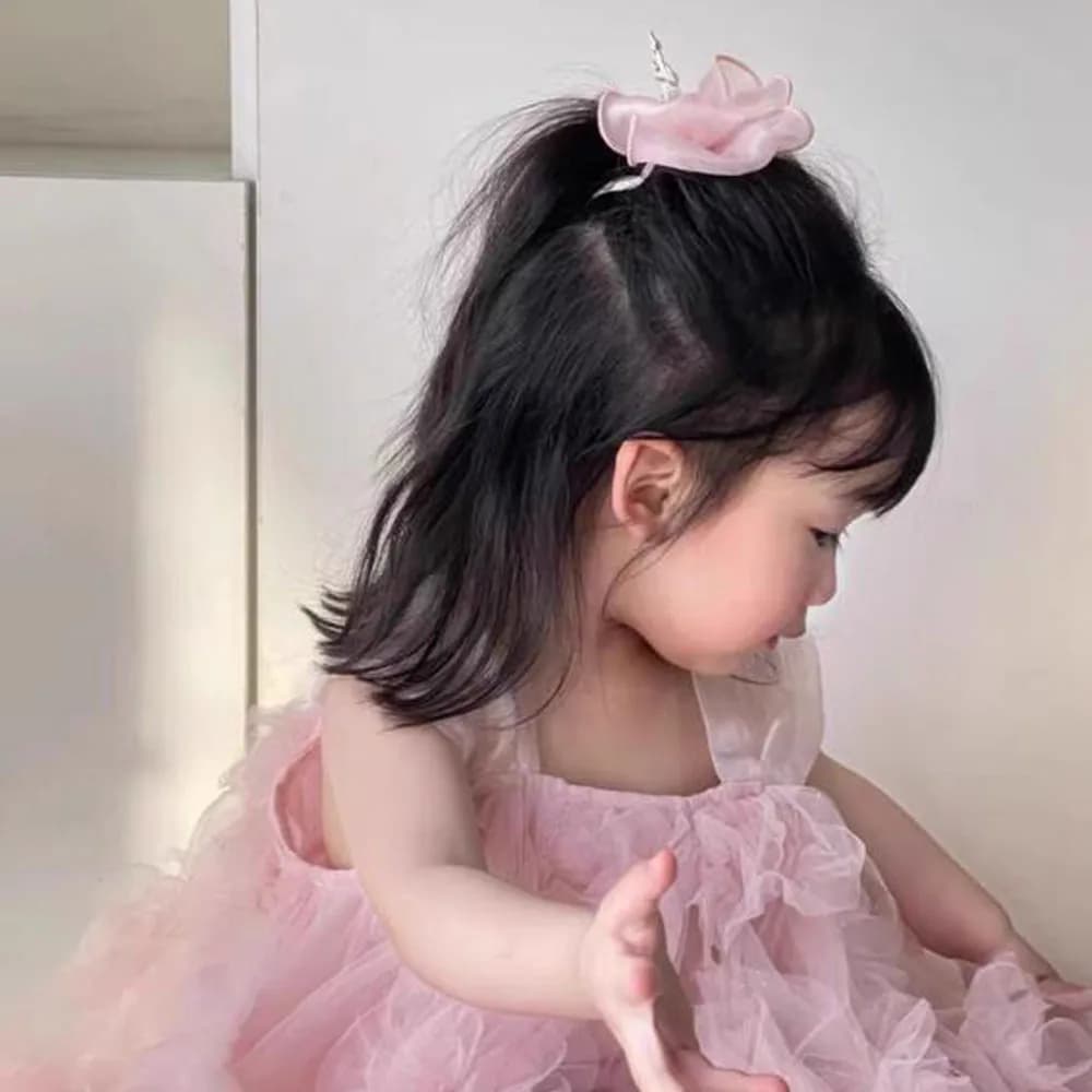 Épingles à cheveux princesse gros nœuds pince à cheveux enfants couronne ruban bec de canard pince f
