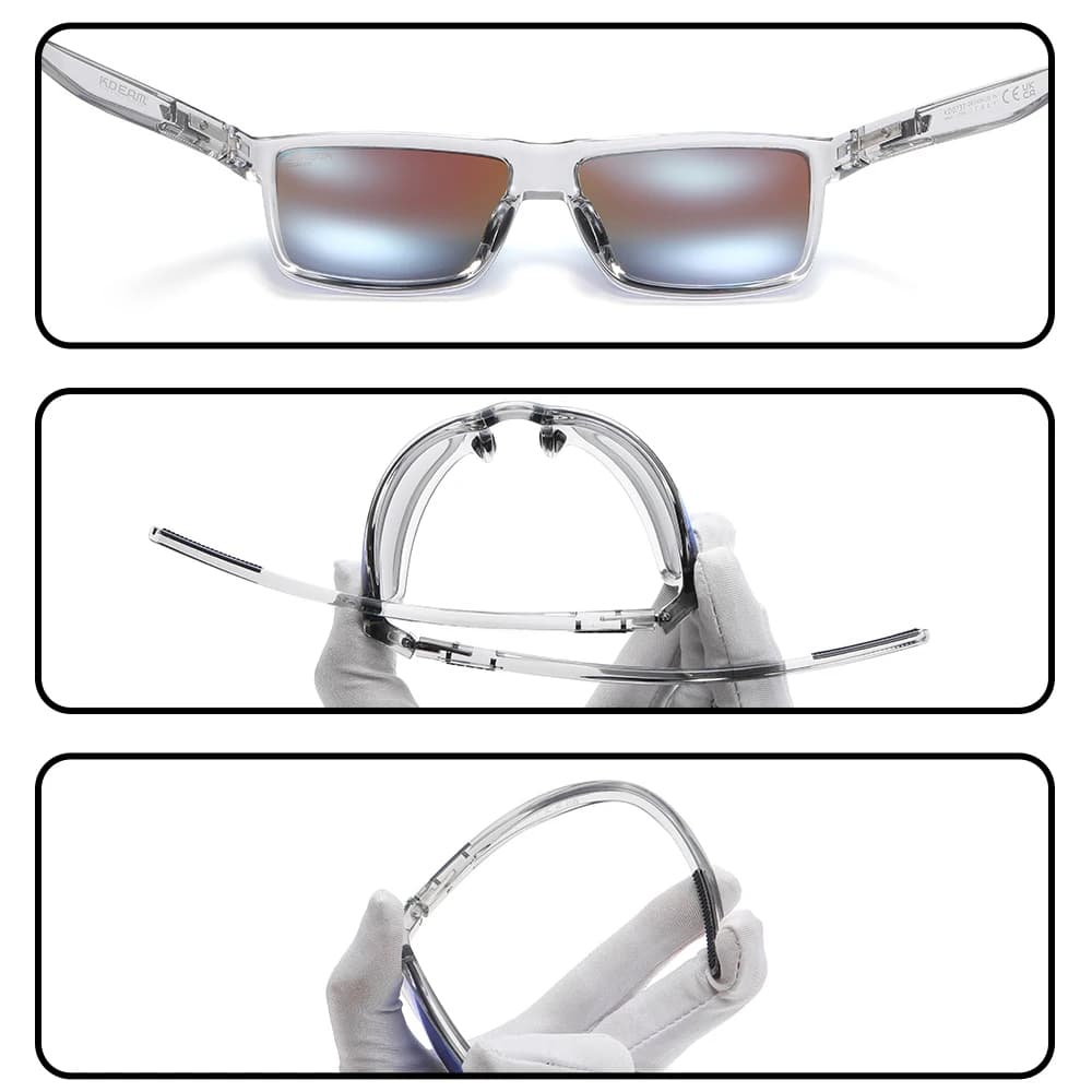 KDEAM lunettes de soleil surdimensionnées pour hommes polarisées TR90 lunettes de soleil grande tail