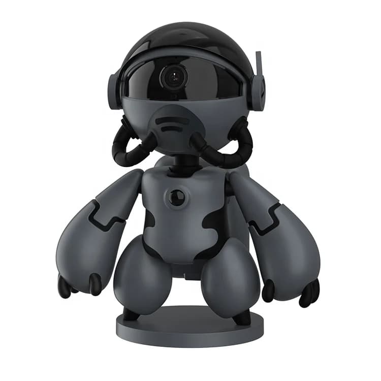 Mini Caméra de permission Intérieure PTZ IP WiFi 2MP, Dispositif de Sécurité Sans Fil, avec Moniteur