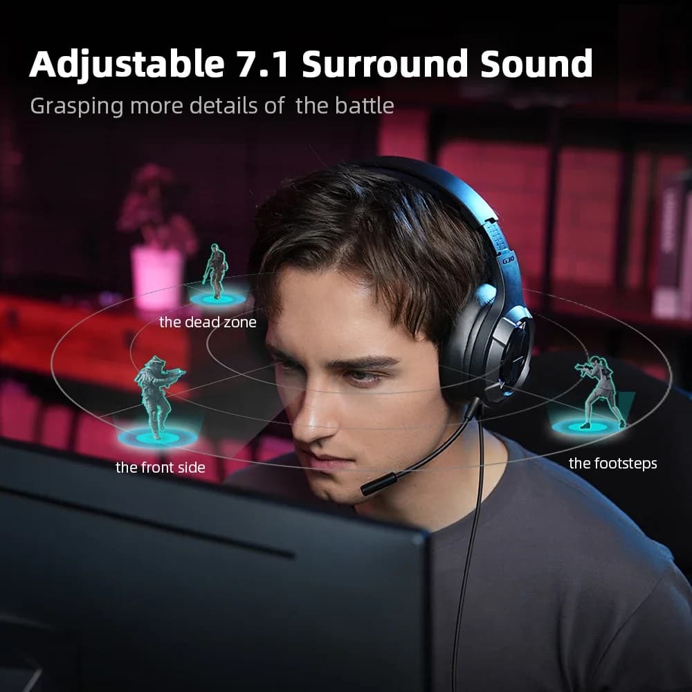 HECATE par Edifier G30 II casque de jeu 7.1 son Surround USB casque filaire Gamer avec Microphone po