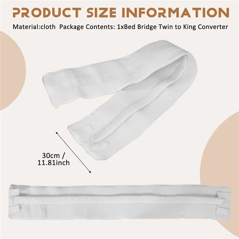 Kit de convertisseur de pont de lit double vers King A93Z, remplissage de lit pour fabriquer des lit