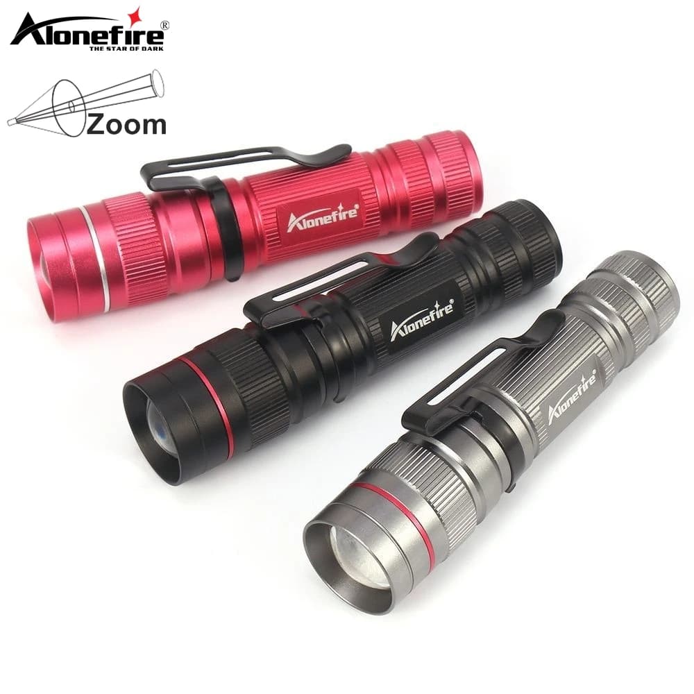 Mini lampe de poche Zoomable 3W, torche Portable, éclairage lumineux, Camping en plein air, randonné