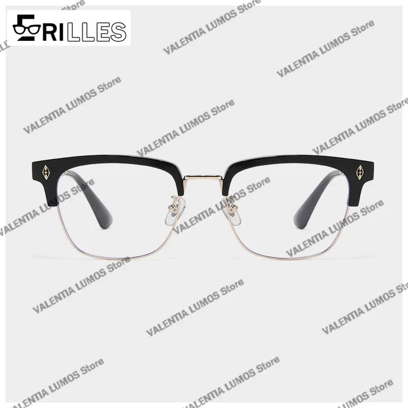 TR90 montures de lunettes plein cadre bloquant la lumière bleue, grandes lunettes carrées à la mode 
