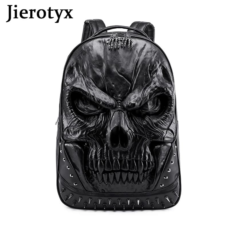 JIEROTYX sacs à dos pour femmes et hommes Steampunk gothique Rivet personnalité grande capacité voya