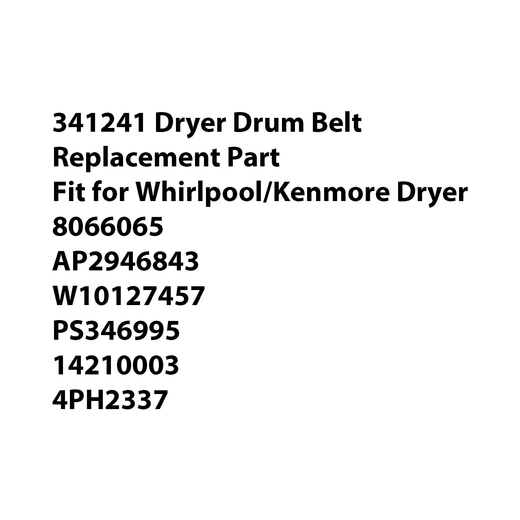 Pièce de rechange de courroie de tambour de sèche-linge, adaptée au sèche-linge Whirlpool Kenmore, 3