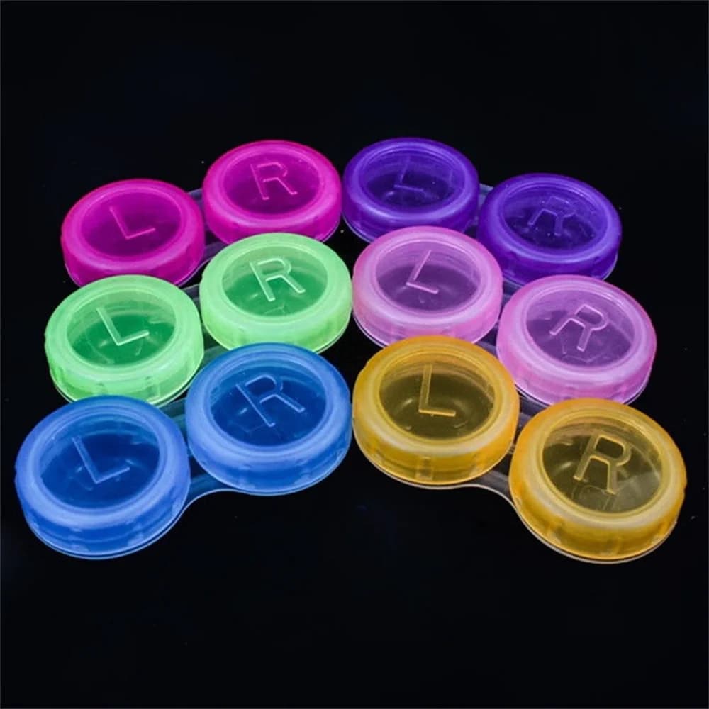 Étui à lentilles de contact coloré, transparent, boîte de rangement, conteneur, trempage, kit pour v