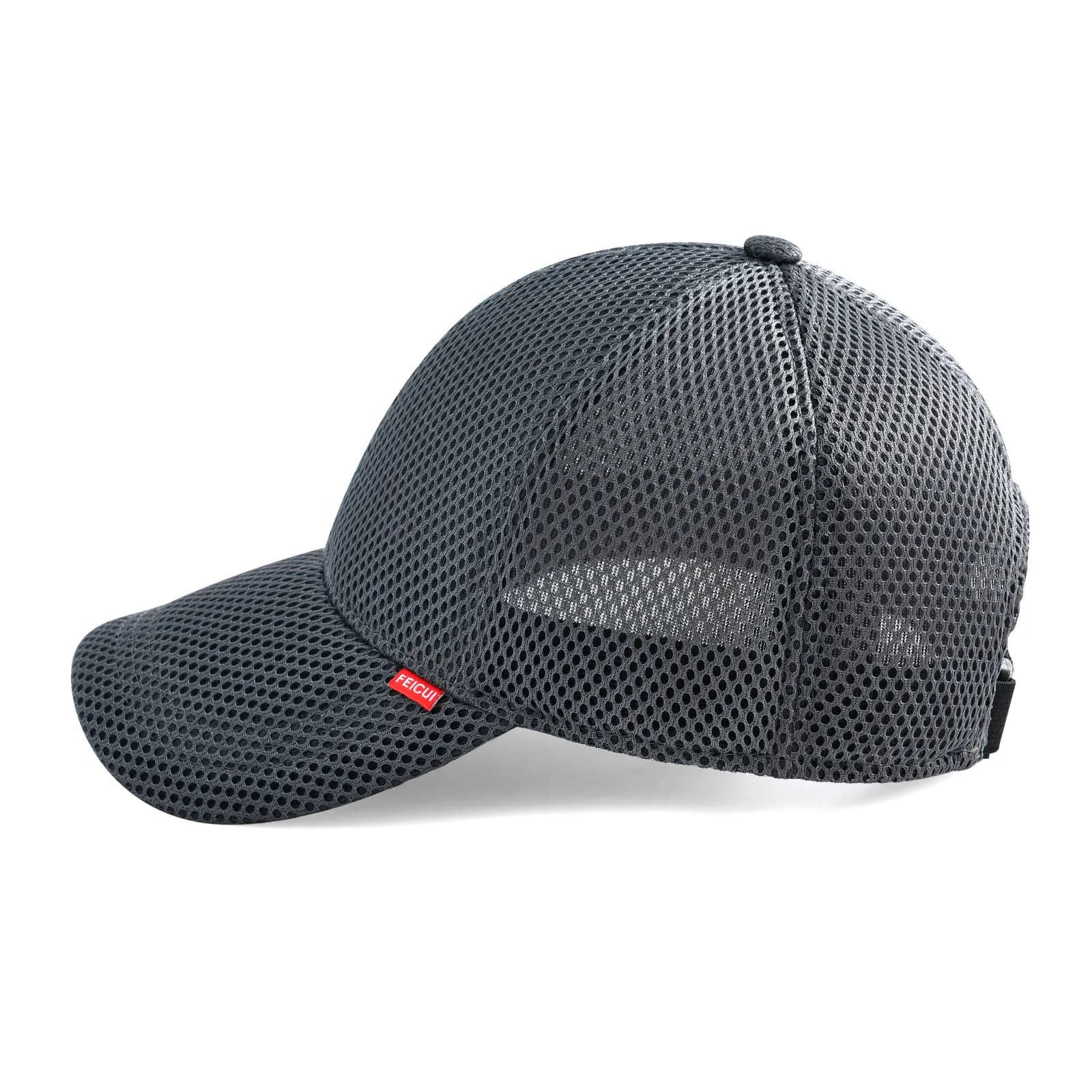 Casquette de baseball unisexe FEICUI 6 panneaux en maille pour l'été, casquette de course couleur un