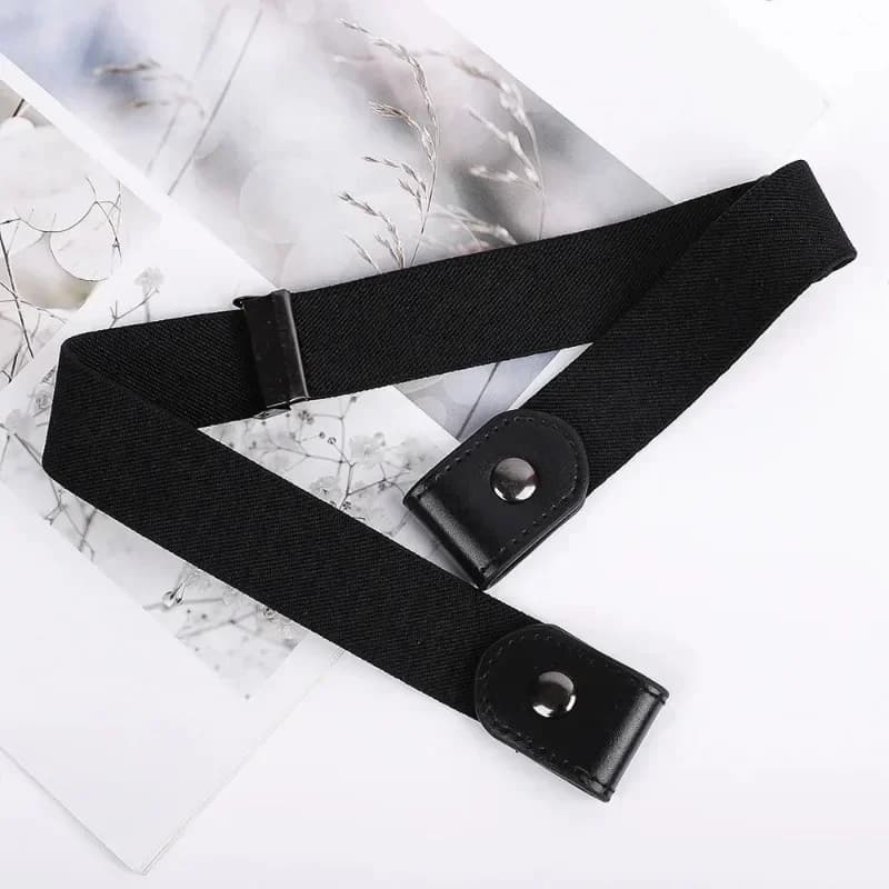 Bande de taille élastique réglable en toile, ceinture Invisible sans boucle pour femmes et hommes, p