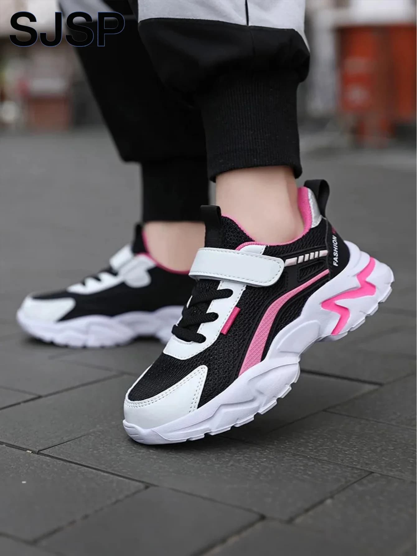 Chaussures décontractées roses pour filles, chaussures en maille respirantes, chaussures de course l