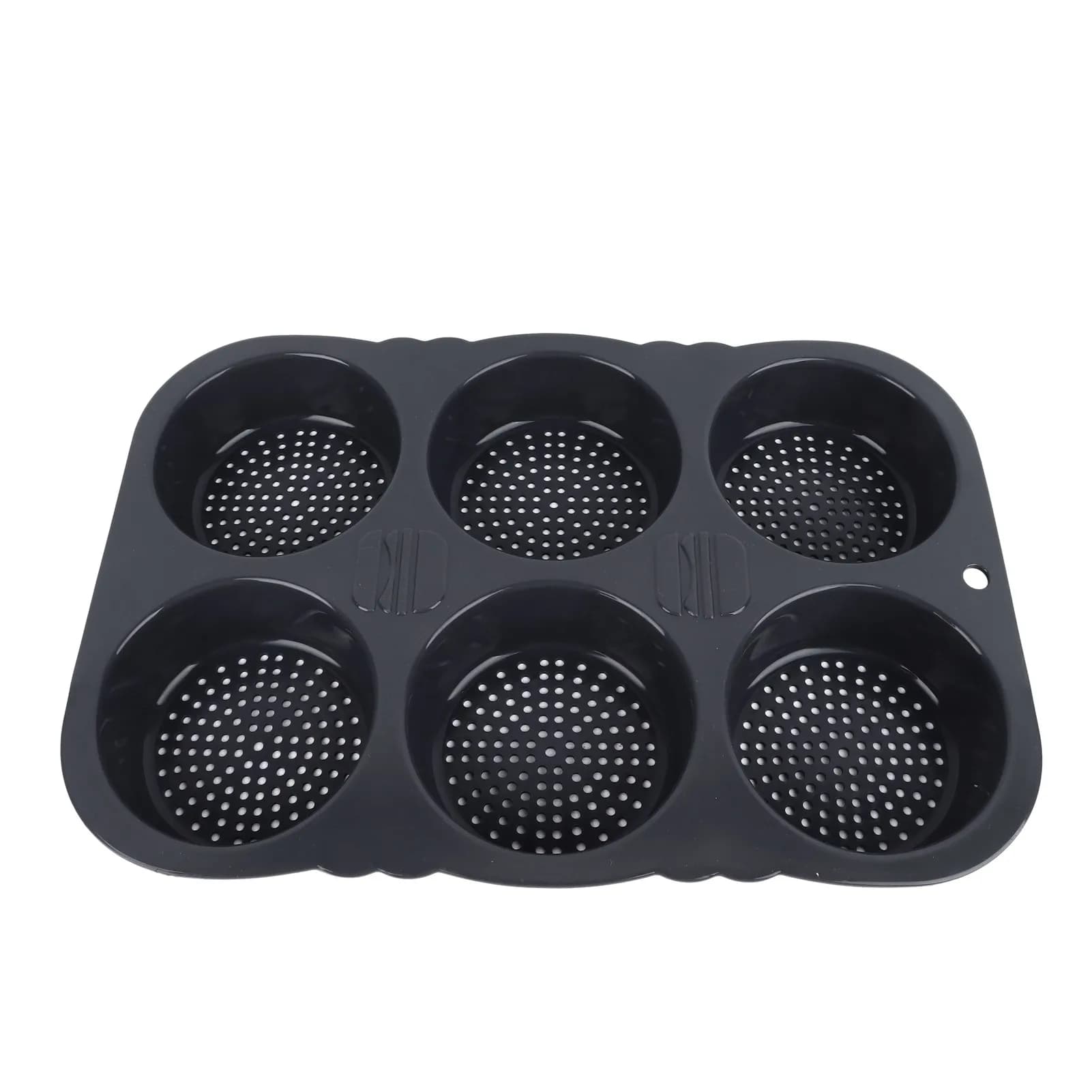 Moule à pain à Hamburger à 6 cavités, poêle pliable et réutilisable, moule à pain-40 ℉   à +446 ℉   