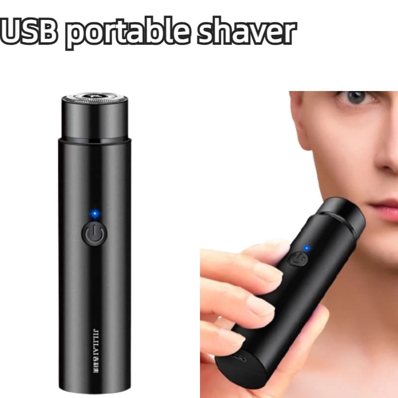Rasoir électrique portable avec chargement USB pour homme, mini rasoir de voyage et de voiture, raso