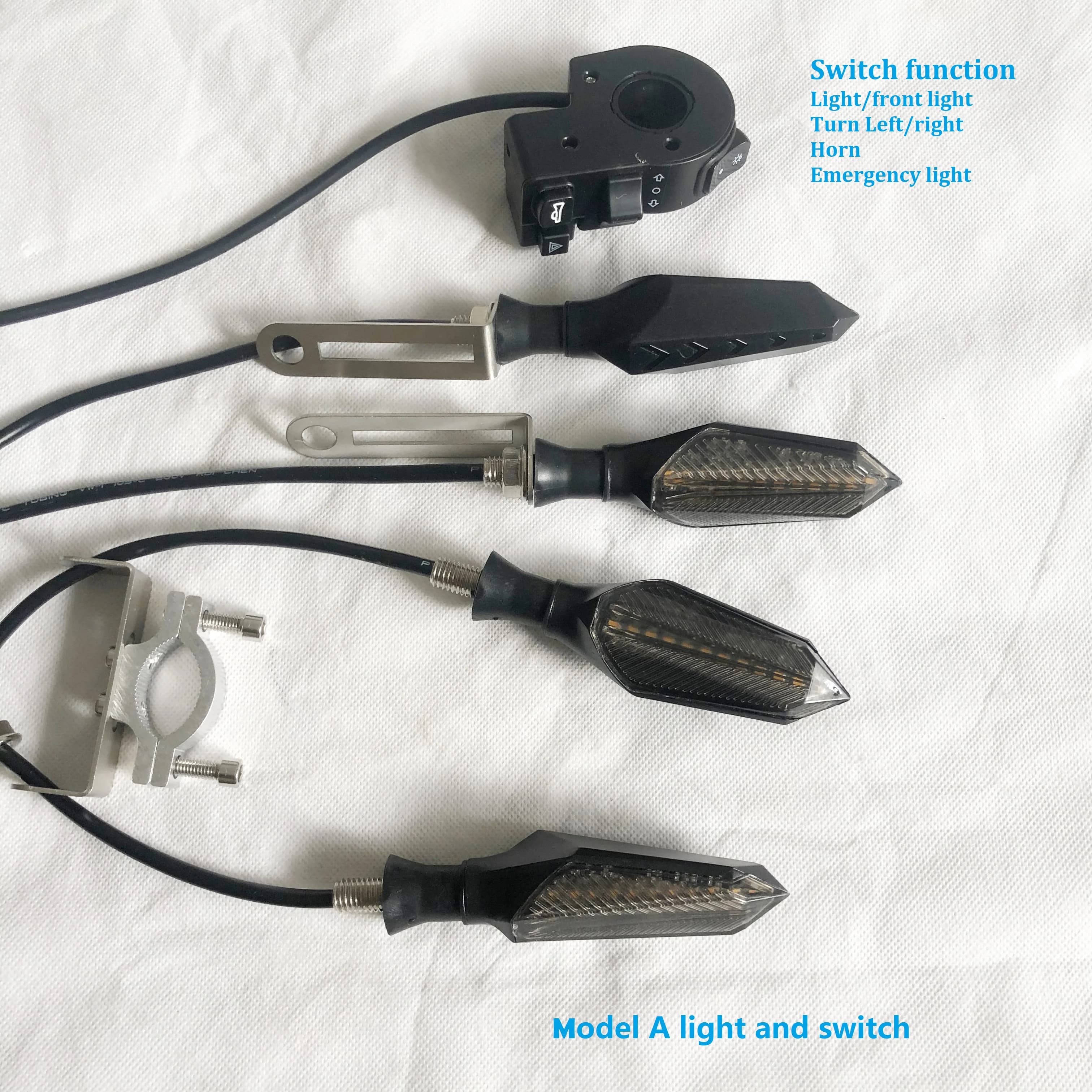 Clignotant LED 48v 60v pour vélo et Scooter électrique, clignotant étanche pour moto, clignotant pou