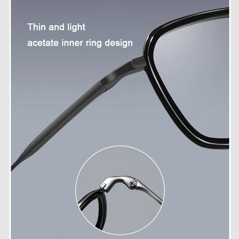 Monture de lunettes carrée en acétate et titane de marque japonaise, pour hommes d'affaires, de luxe
