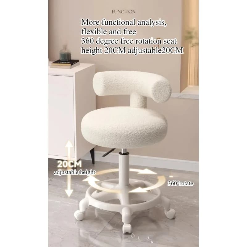 Chaise de maquillage, chaise de coiffeuse pour chambre de filles, chaise relevable à roulettes, tabo