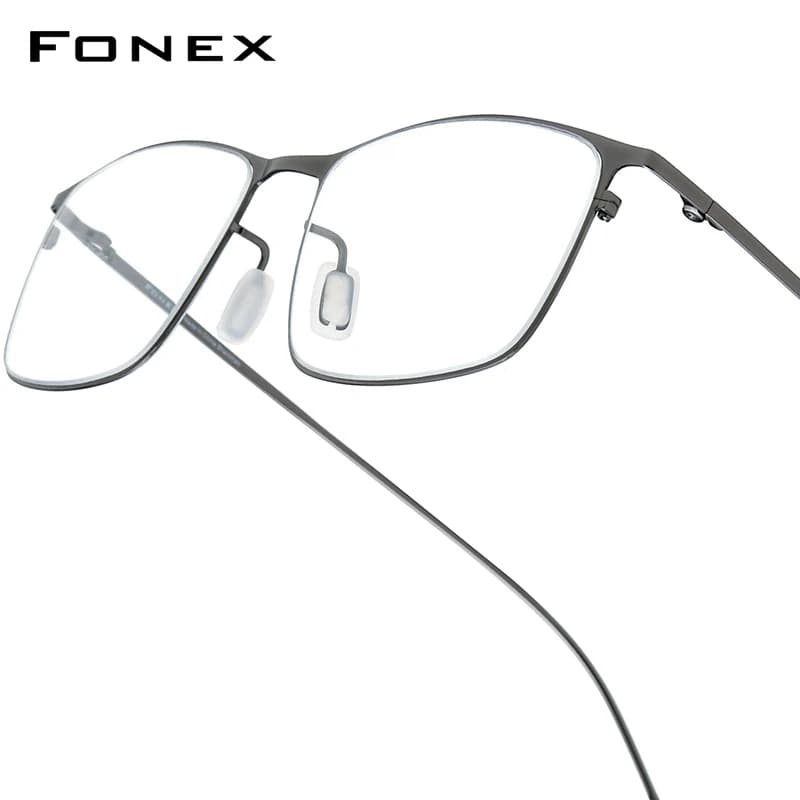 FONEX alliage lunettes cadre hommes montures à jante complète haut de gamme qualité lunettes carrées