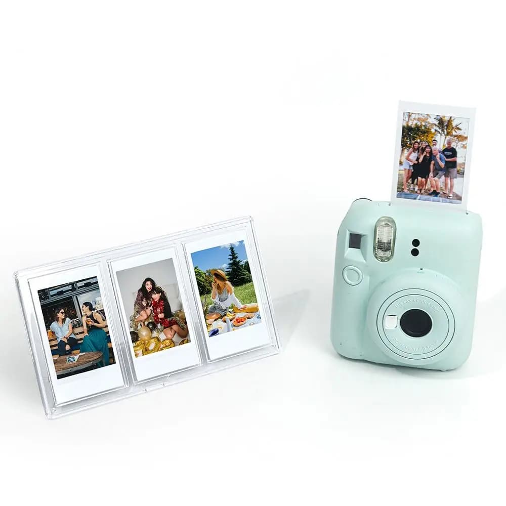 Porte-photo vertical transparent pour Fujifilm Instax mini, cadre photo, film instantané, table phot