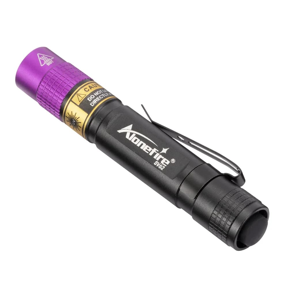 365/395nm lampe de poche Uv lumière noire Mini torche ultraviolette minerai d'argent Urine animale I