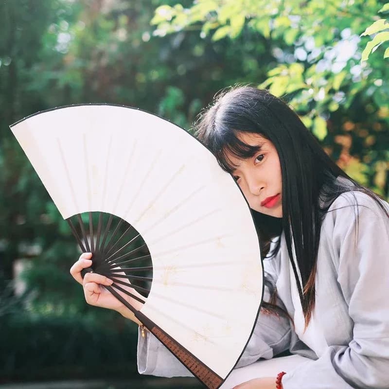 Éventail pliant chinois en bois de bambou, 10/13 pouces, tissu en soie, bricolage, personnalité plia